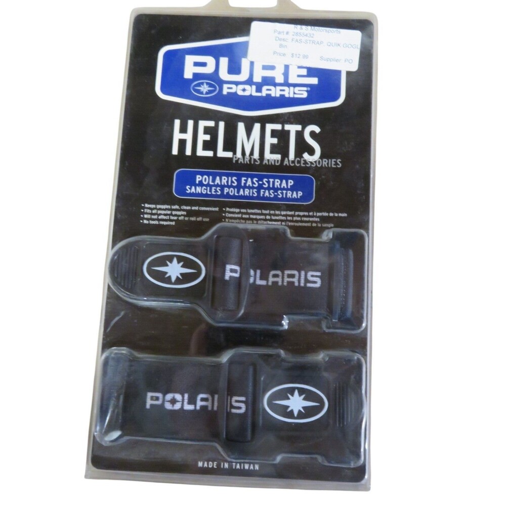New OEM Polaris 2855432 Black Goggle Fast Strap Kit NOS